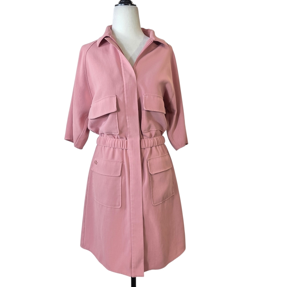 Lacoste Live Zip up Utility Women's  dusty pink  Midi Dress